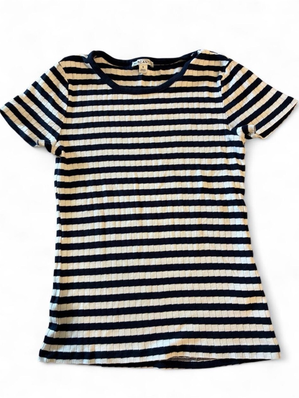 J. Crew Stripped Preppy Nautical Ribbed Top Small